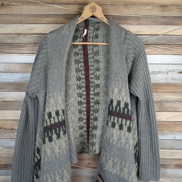 Elan Cardigan Sweater Flowy Long Open Front Cozy Womens L Cabincore Gorp - Picture 1 of 10